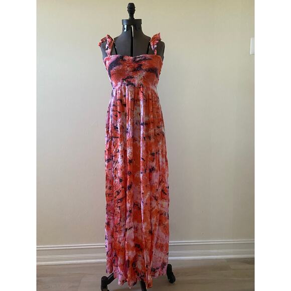 TIARE HAWAII Hollie Tie Dye Cover Up Maxi Dress O/S - Picture 1 of 12